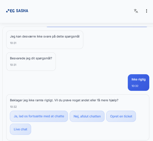 Sasha livechat