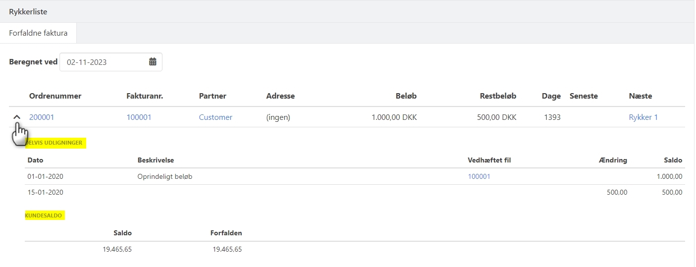 Her ses rykkeroversigten i Xena