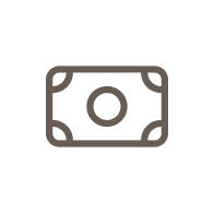 Illustration af en pengeseddel på hvid baggrund