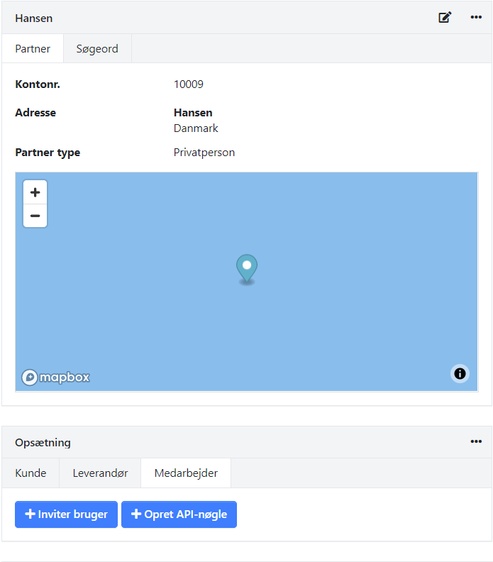 Her stamdata fra en bruger der er slettet i Xena