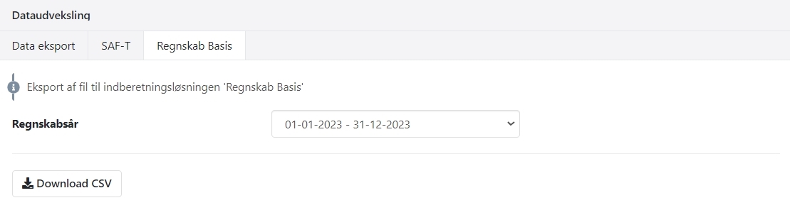 Udlæs regnskabsdata i formatet Regnskab Basis i Xena
