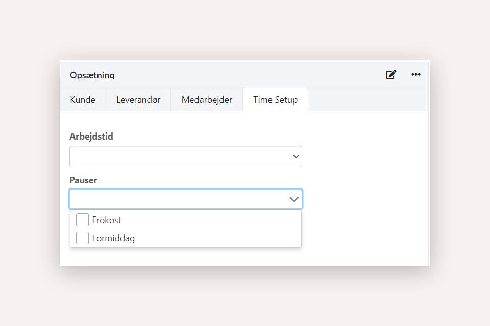 Valg af pauser på medarbejdere i Xena