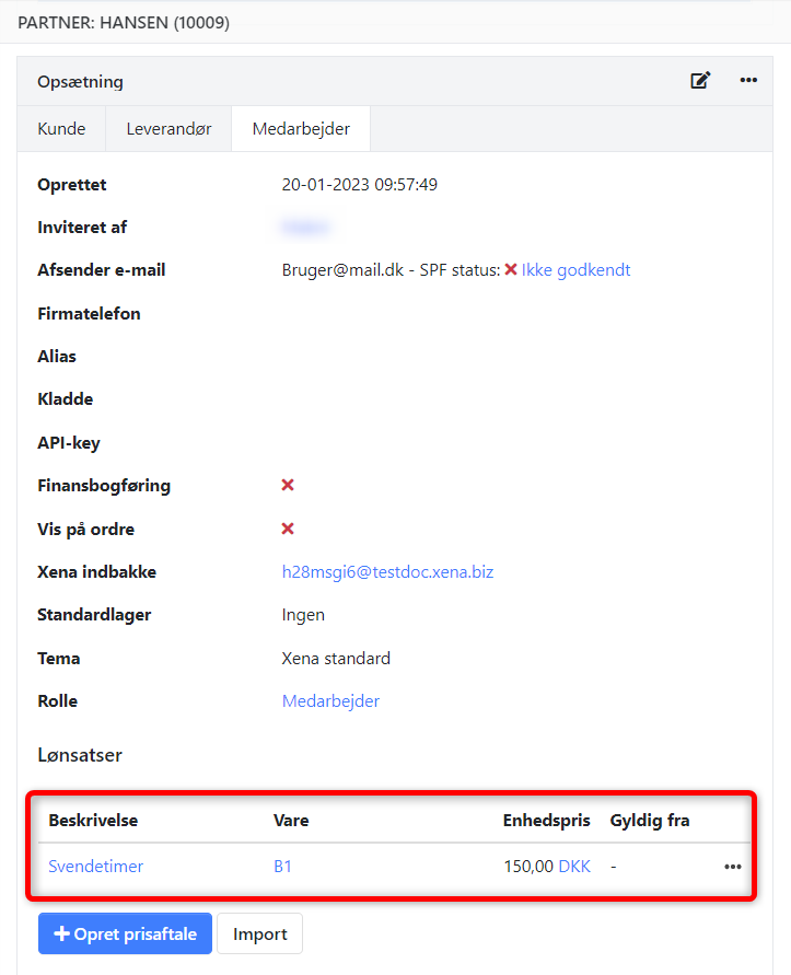Data på genaktiveret bruger