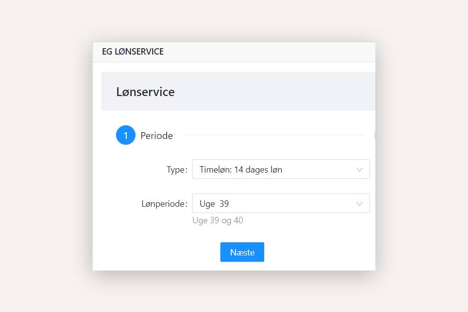Overfør fra Xena til EG Lønservice, trin 1